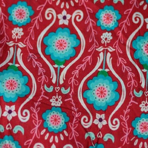 Ornamente & Blumen rot türkies