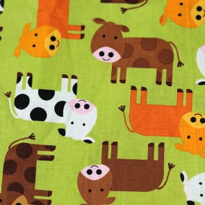 Lustige Kühe hellgrün