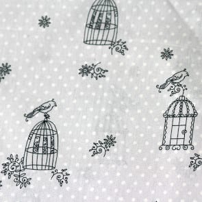 Vogelkäfige hellgrau Punkte